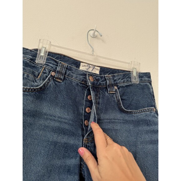 Free People CRVY Siren Low Rise Straight Leg Jeans Size 27‎ Medium Wash - Picture 3 of 10